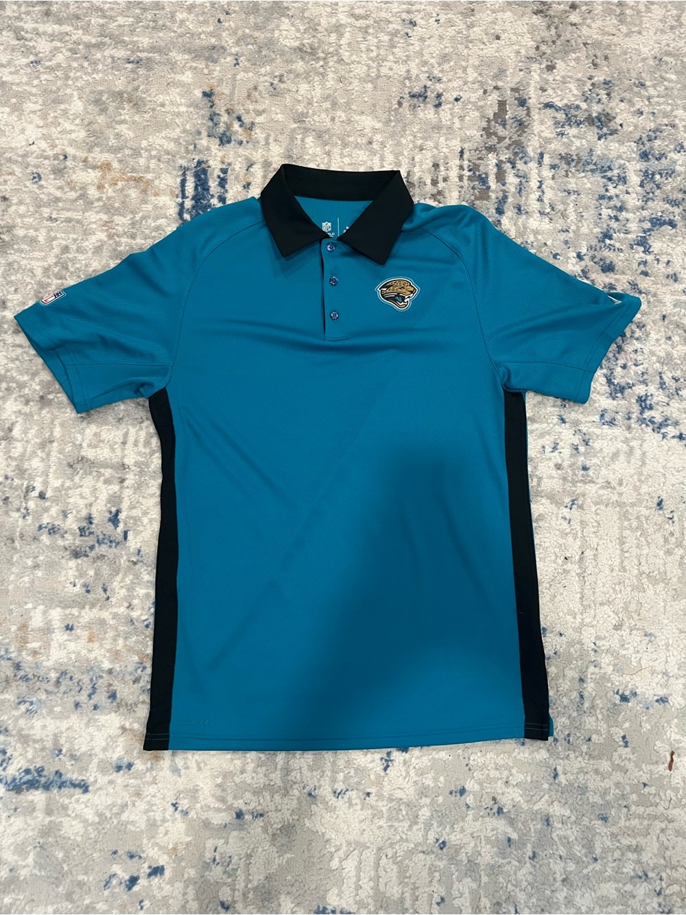Jacksonville Jaguars Vintage Logo Teal Golf Polo Shirt Men's S